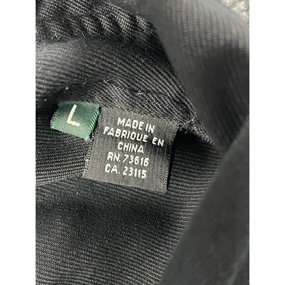 Hugo Boss Golf Shirt Mens Large Black Long Sleeve Button Down National Golf Club - Picture 5 of 10